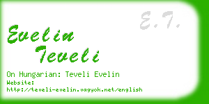 evelin teveli business card